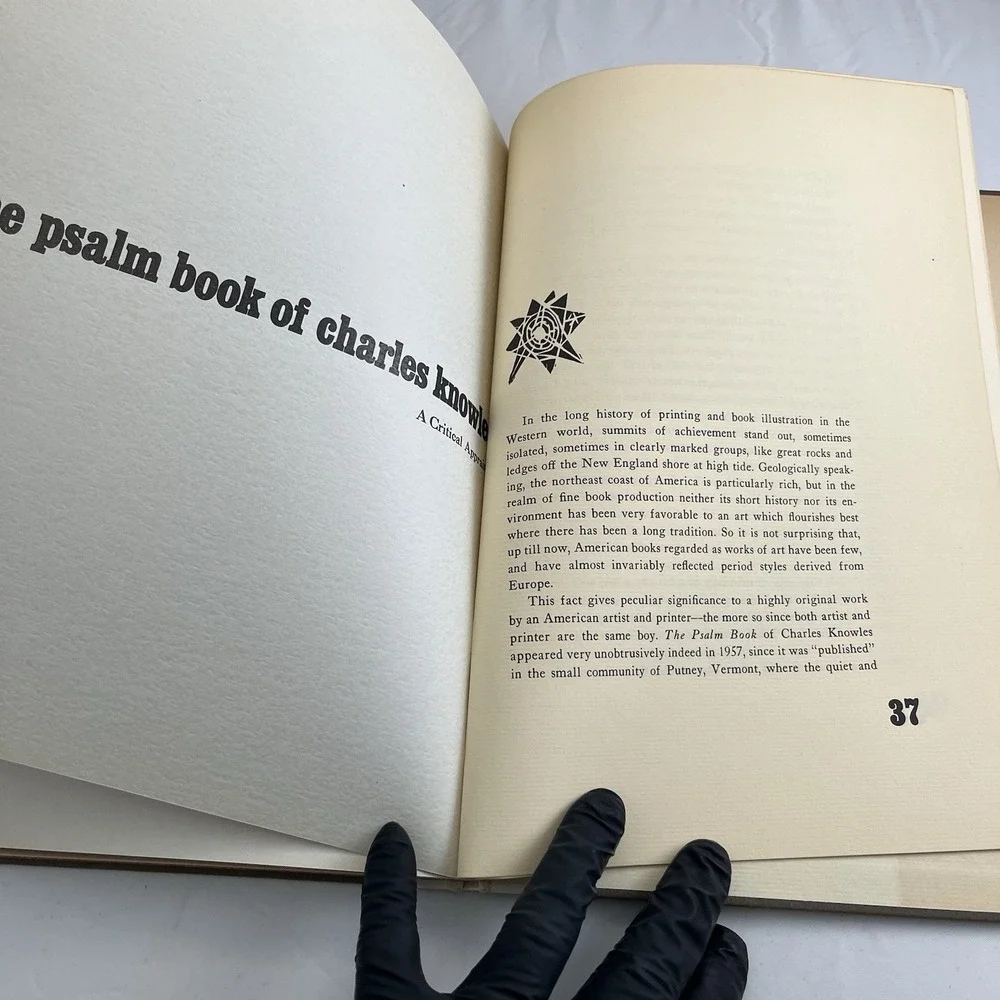 Charles Knowles 1962 1st Edition Vintage Illustrated Art Woodcuts The Psalm Book